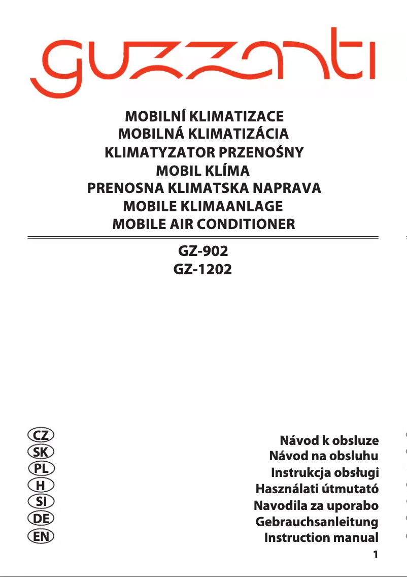 Page 1 de la notice Manuel utilisateur Guzzanti GZ-902