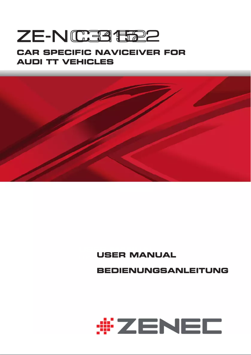 Page n°1 - Manuel utilisateur Zenec ZE-NC3152 (Audi)