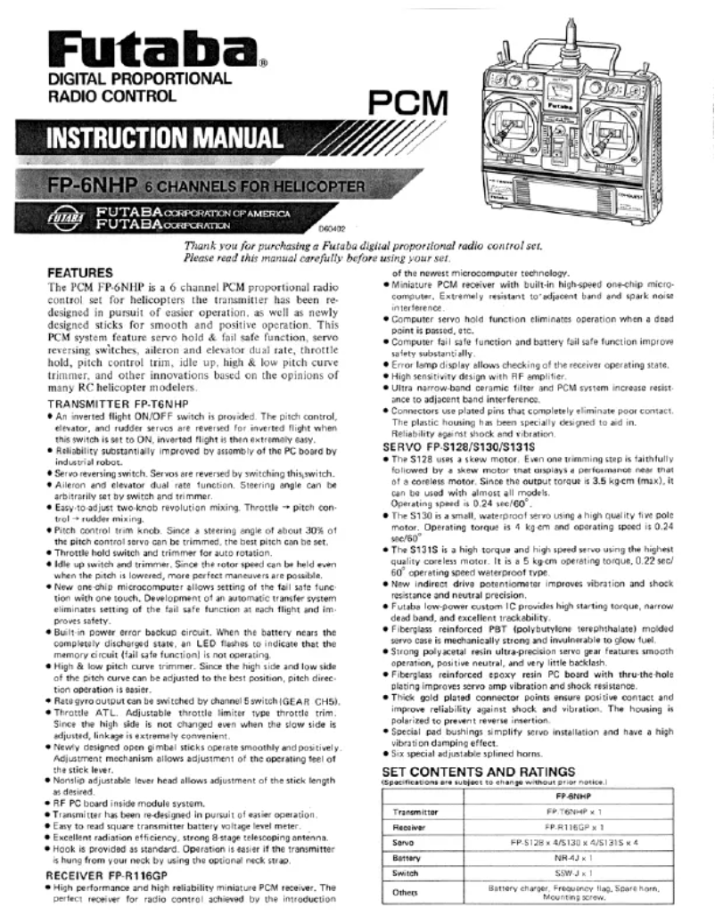 Imagen de la primera página del manual del dispositivo FP6NHP