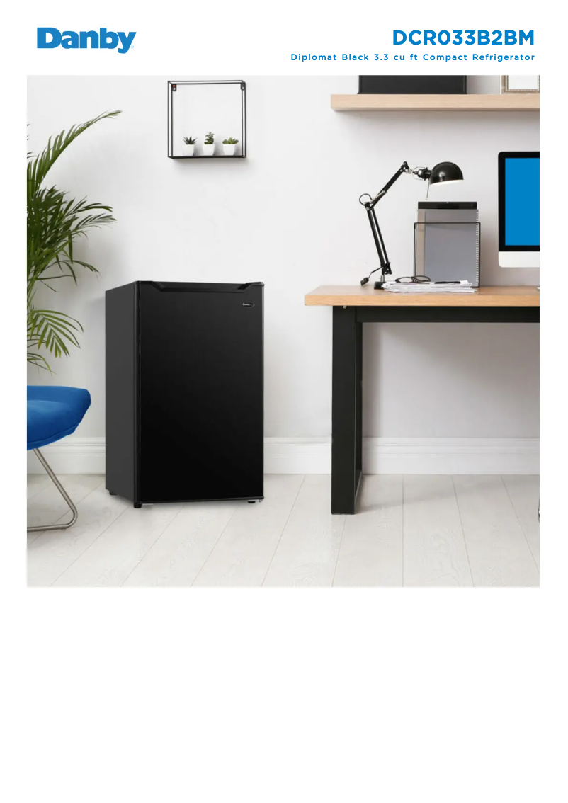 Page n°1 - Fiche technique Danby DCR033B2BM