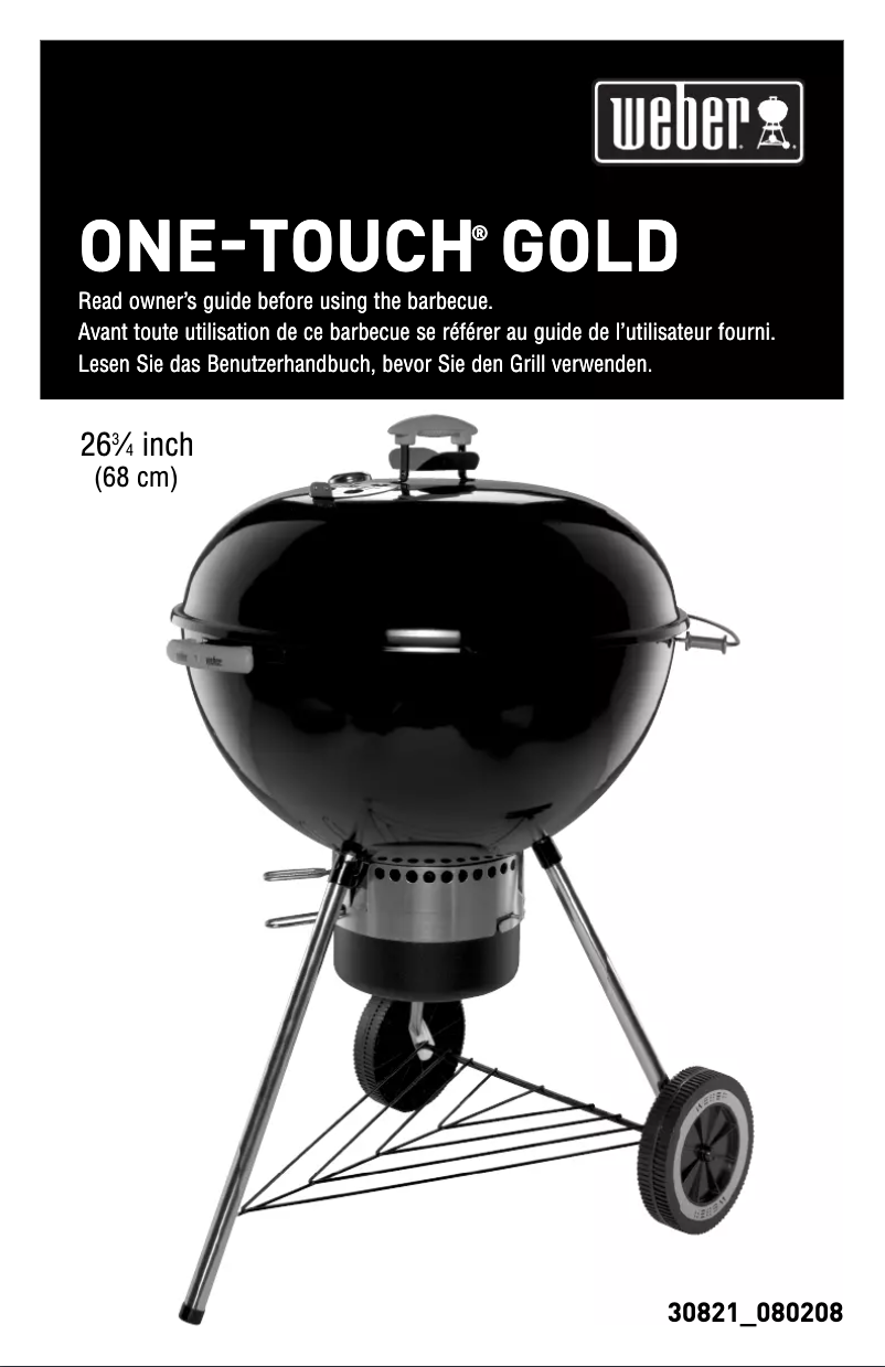 Page n°1 - Manuel utilisateur Weber One-Touch Gold 67cm