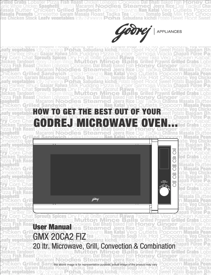 Page n°1 - Manuel utilisateur Godrej GMX 20CA2 FIZ