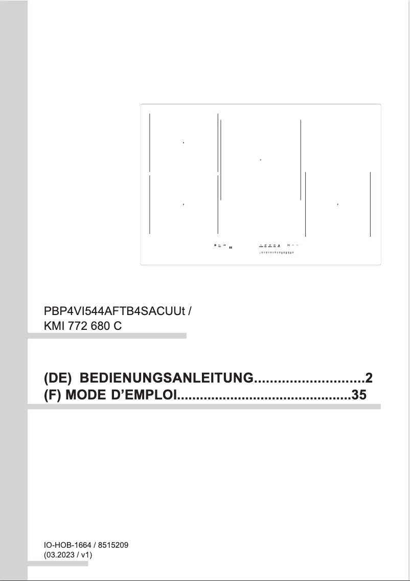 Page n°1 - Manuel utilisateur Amica KMI 772 680 C
