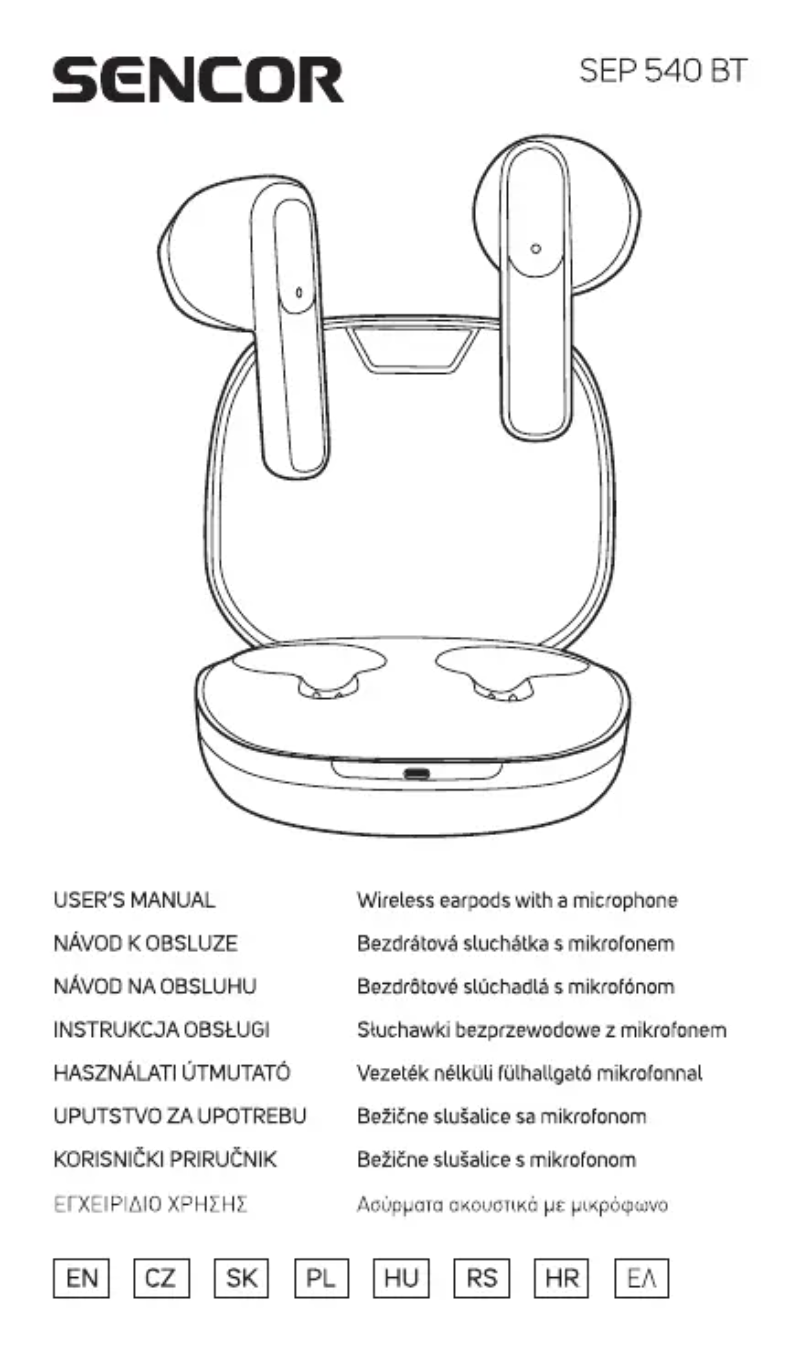Page n°1 - Manuel utilisateur Sencor SEP 540BT
