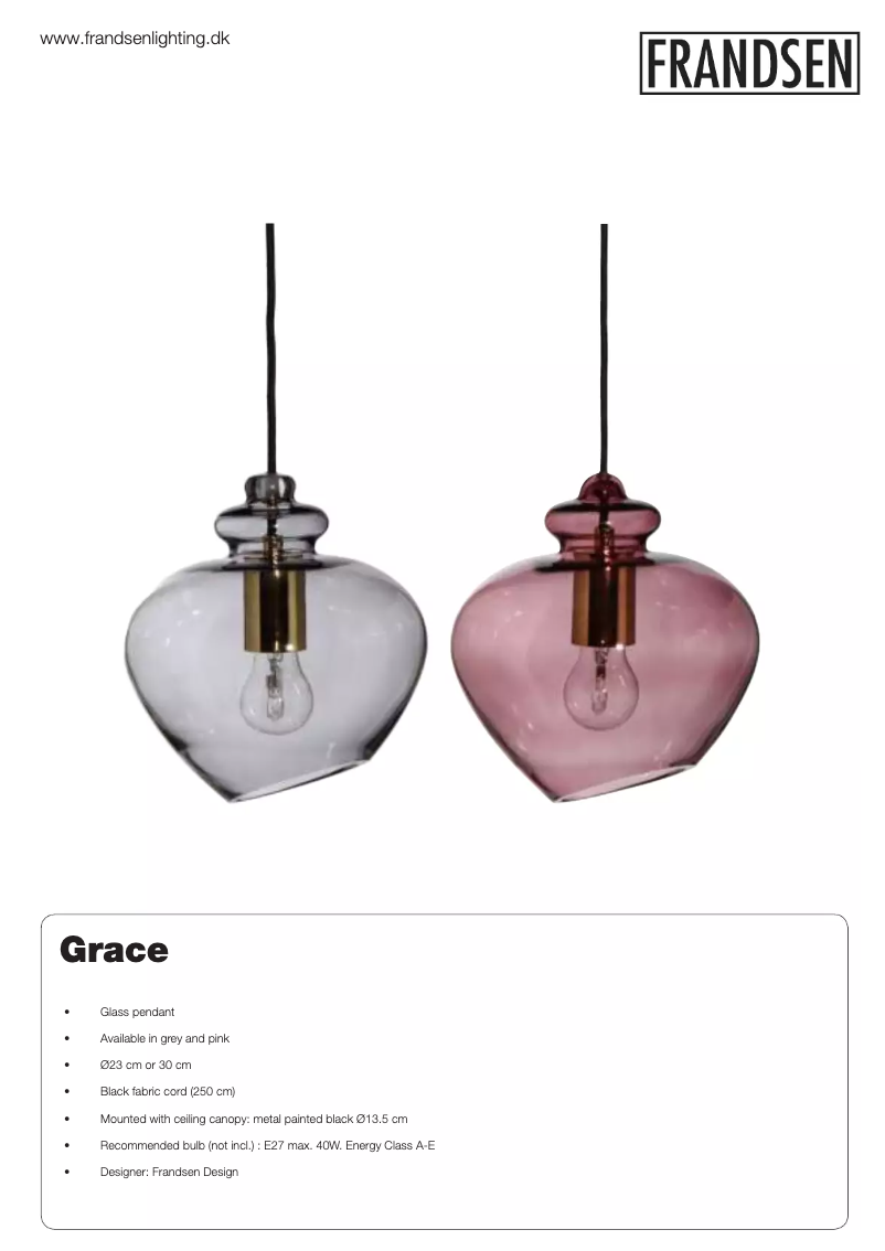 Imagen de la primera página del manual del dispositivo Grace