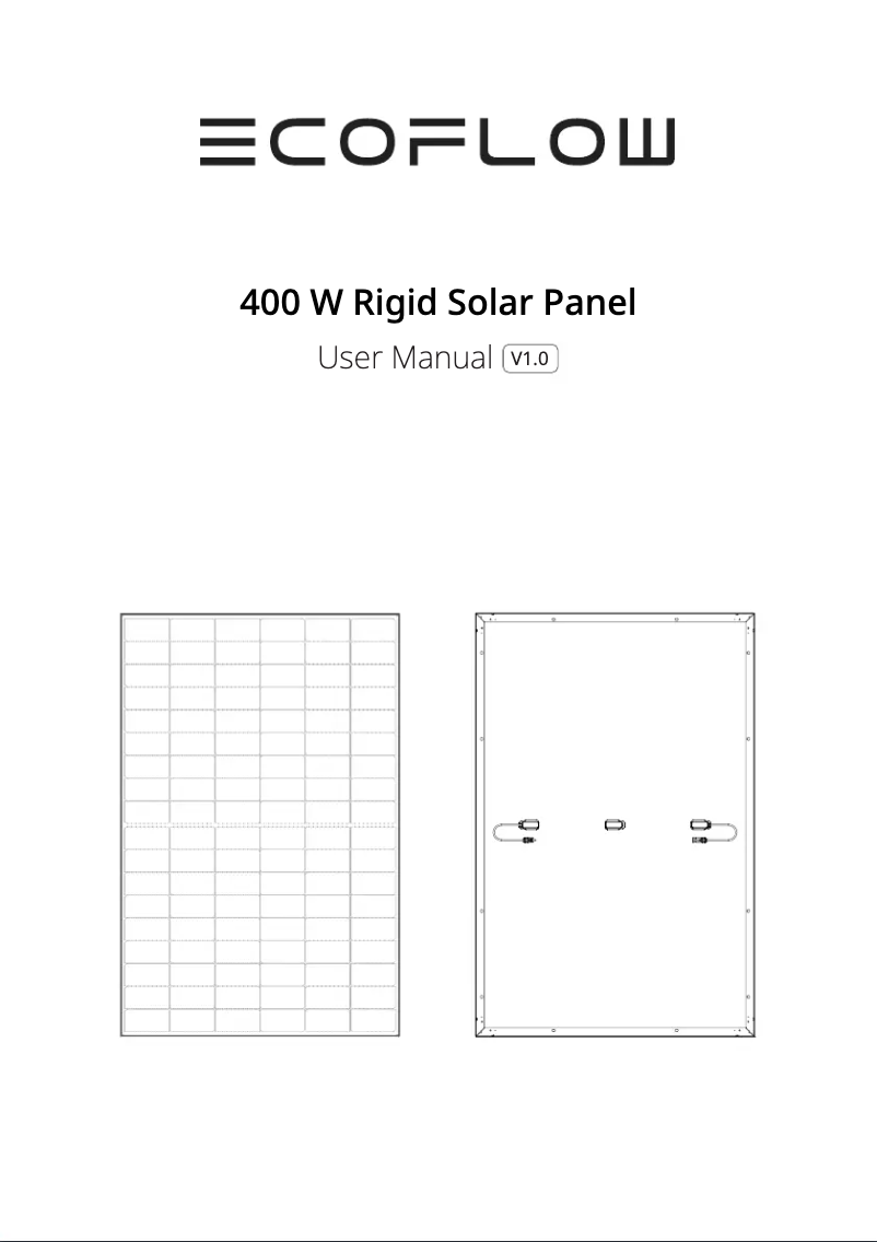Page 1 of the manual User Manual EcoFlow Solar Panel 400W