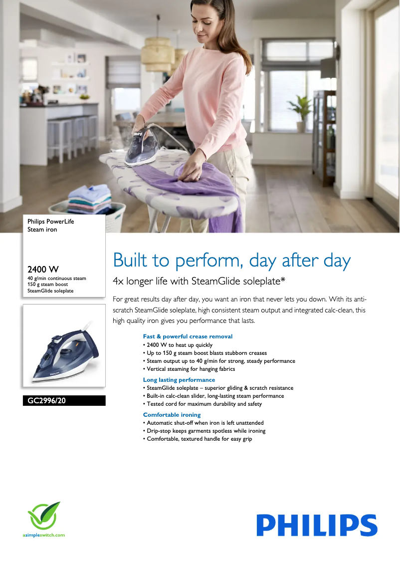 Image de la première page du manuel de l'appareil PowerLife GC2996