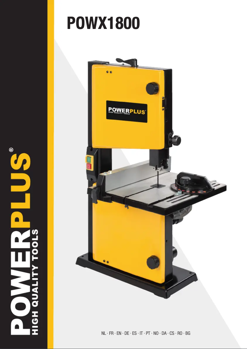 Page n°1 - Manuel utilisateur PowerPlus POWX1800