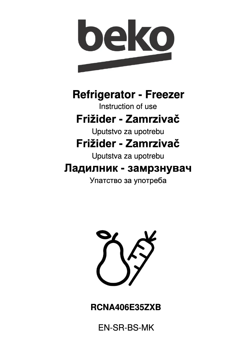 Image de la première page du manuel de l'appareil RCNA406E35ZXB