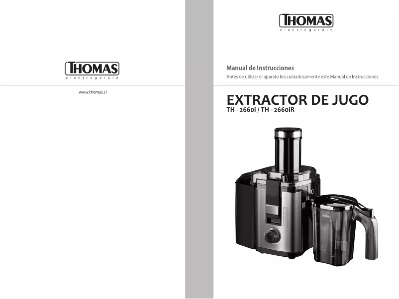 Page n°1 - Manuel utilisateur Thomas TH-2660I