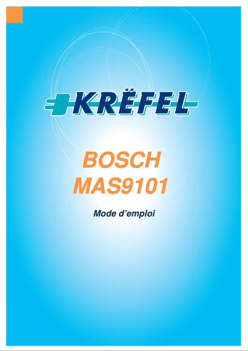 Page 1 of the manual User Manual Bosch MAS9101N