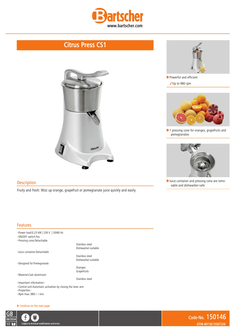 Image de la première page du manuel de l'appareil CS1