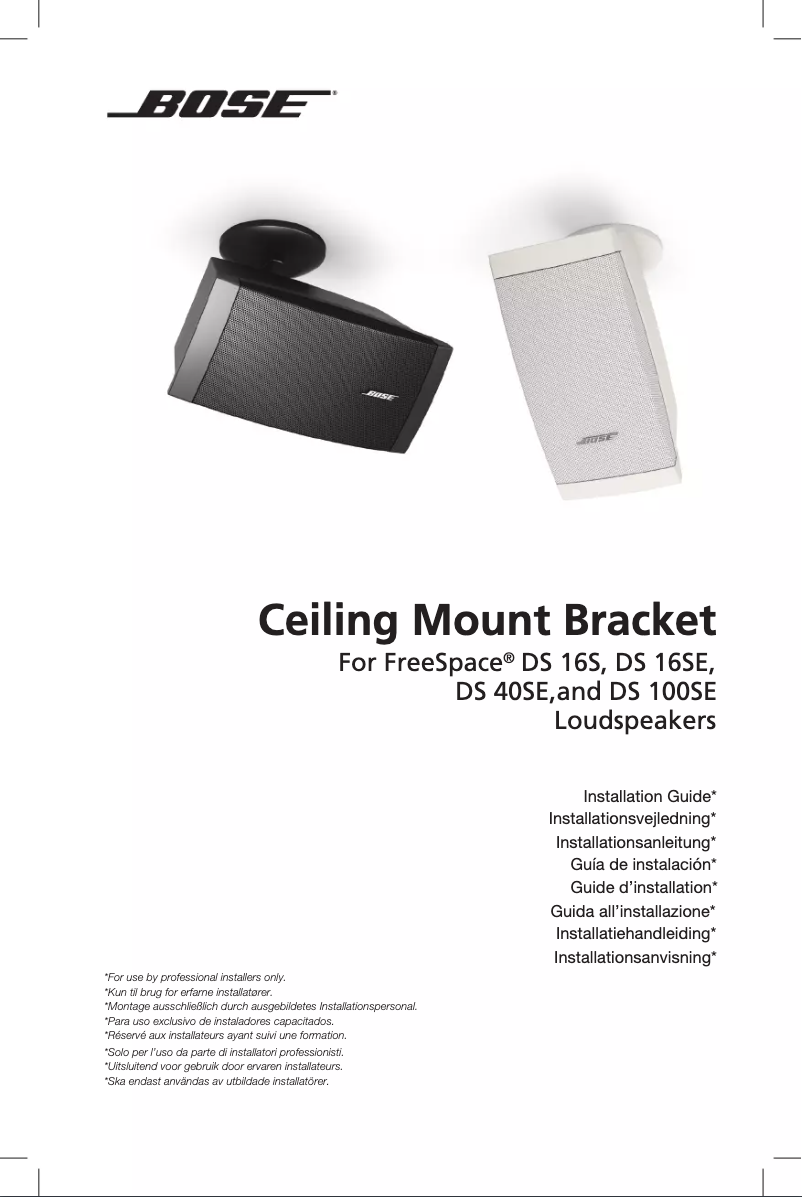 Page n°1 - Manuel utilisateur Bose Ceiling Mount Bracket