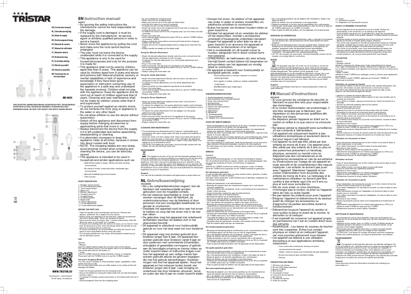 Página 1 del manual Manual de usuario TriStar MX-4854