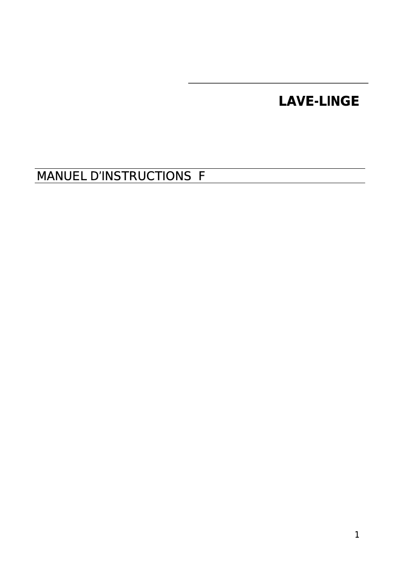 Page 1 de la notice Manuel utilisateur Smeg LBA 1400 B