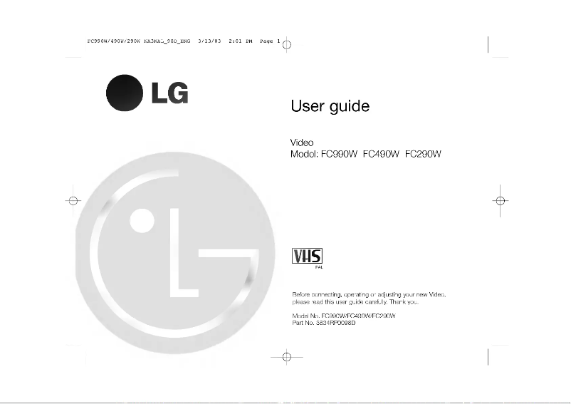 Page n°1 - Manuel utilisateur LG FC490W