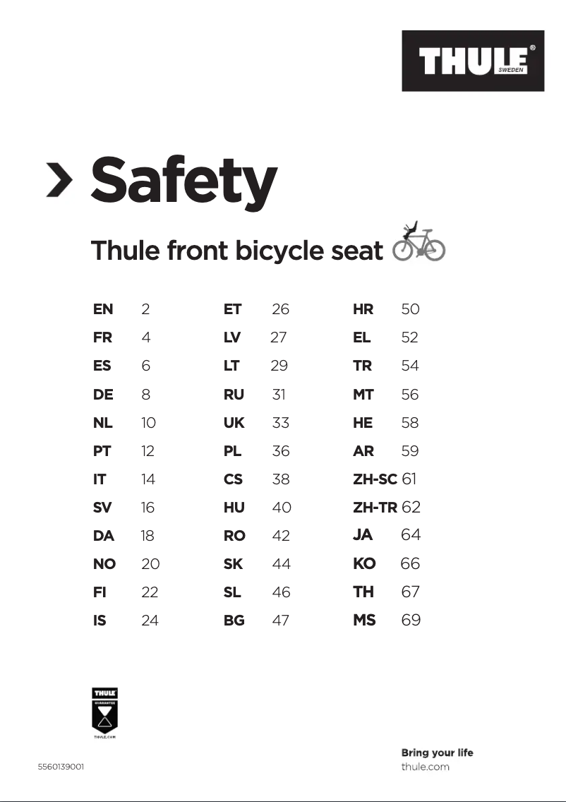 Page n°1 - Manuel utilisateur Thule Yepp Nexxt 2 Mini