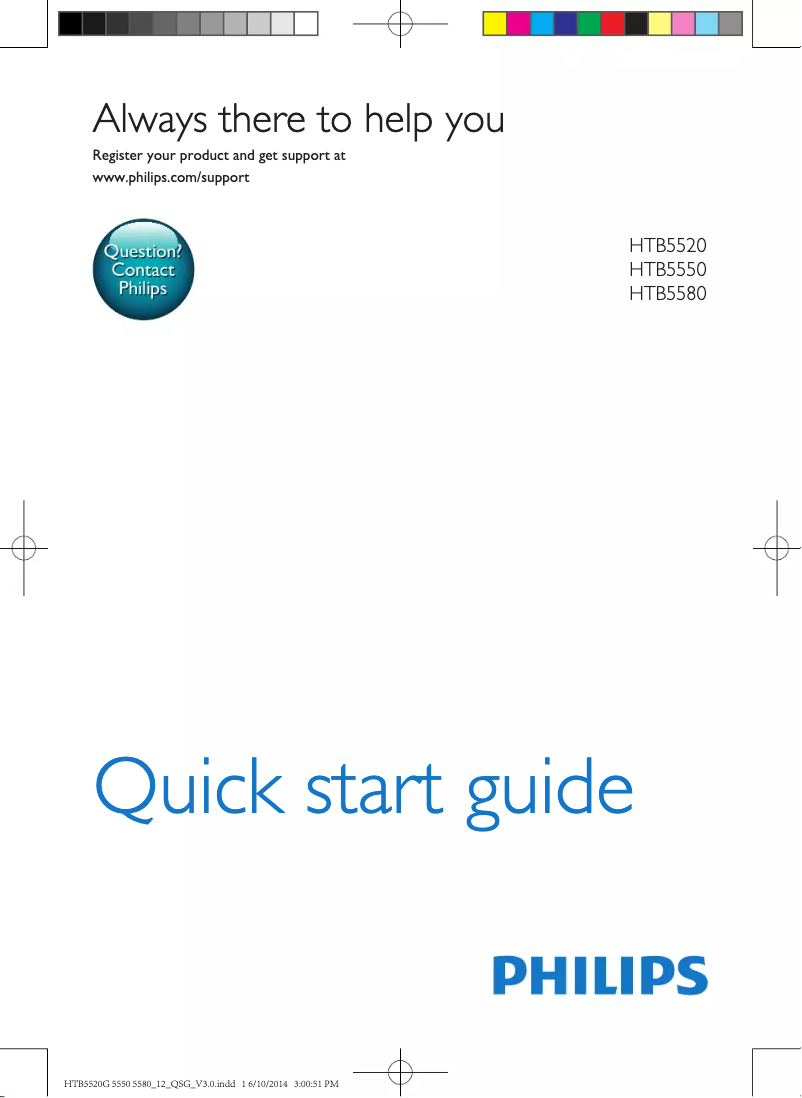 Image de la première page du manuel de l'appareil HTB5580G