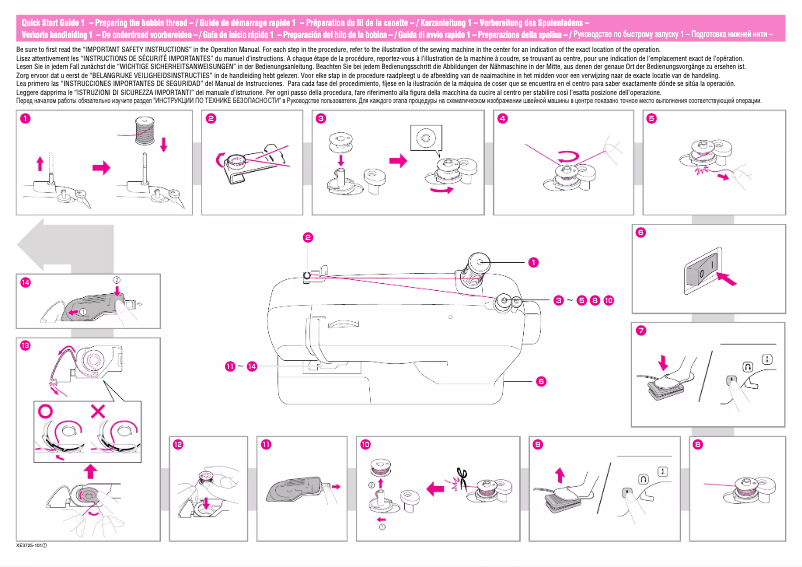 Page n°1 - Guide de démarrage rapide Brother CS-6000b