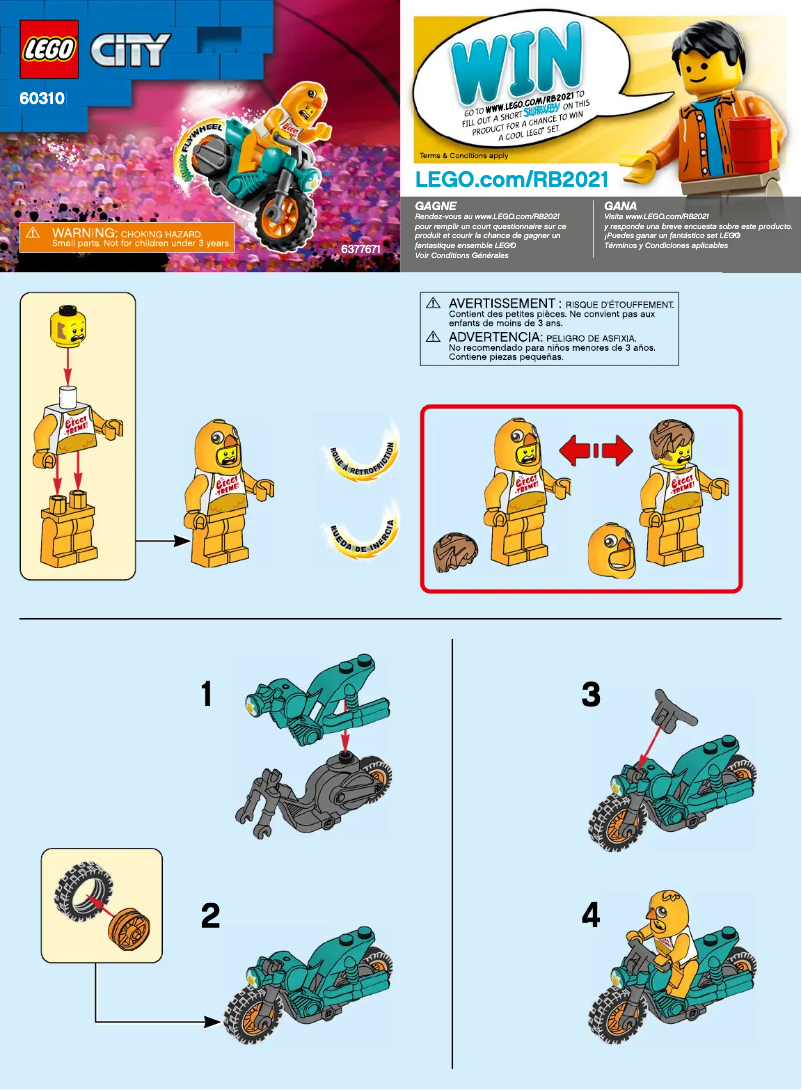 Page 1 de la notice Manuel utilisateur Lego City 60310