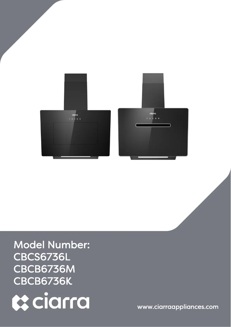 Page 1 de la notice Manuel utilisateur Ciarra CBCB6736K