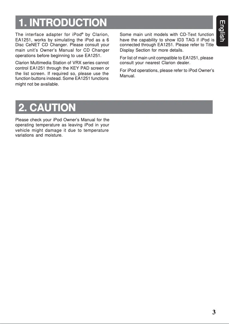 Image de la première page du manuel de l'appareil EA1251B