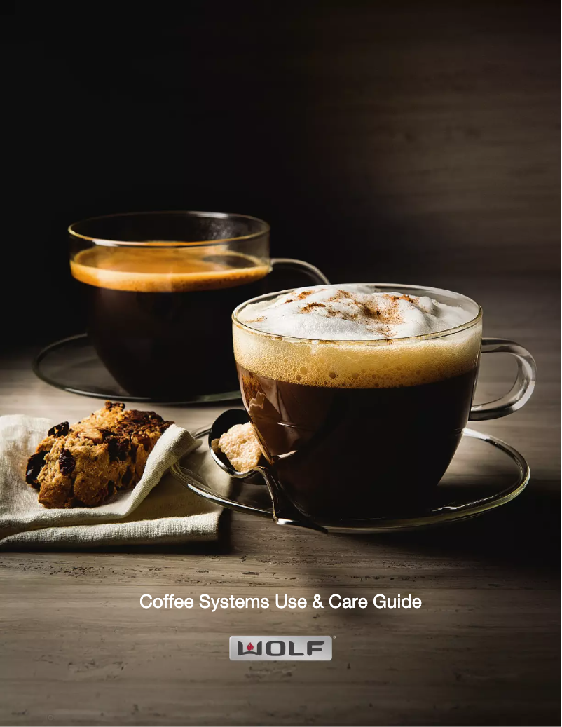 Page n°1 - Manuel utilisateur Wolf Coffee Systems