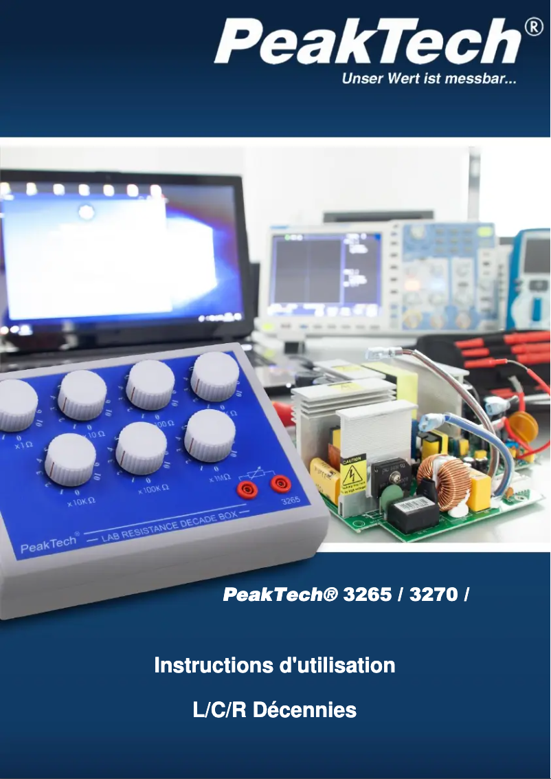 Page 1 de la notice Manuel utilisateur PeakTech 3275