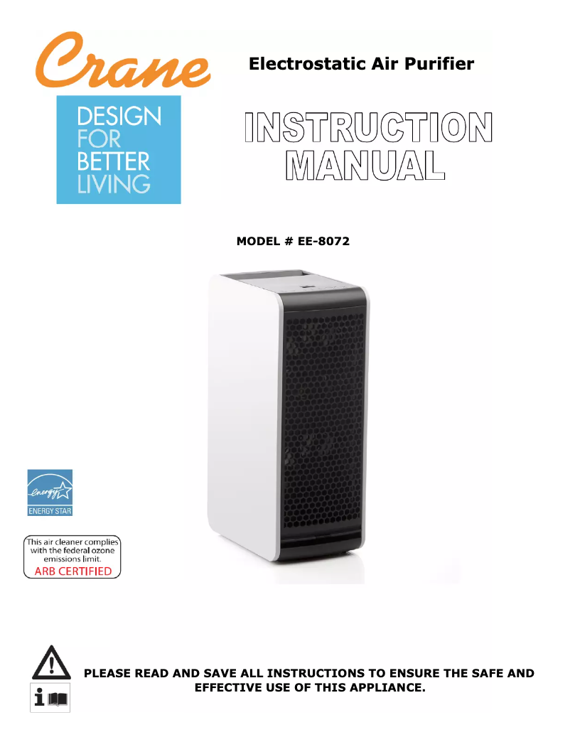 Image de la première page du manuel de l'appareil EE-8072