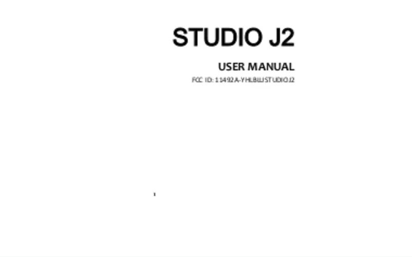 Image de la première page du manuel de l'appareil Studio J2