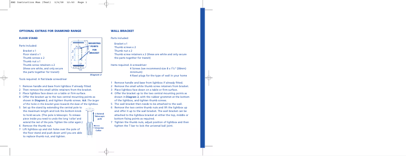 Page 1 de la notice Manuel utilisateur SAD Diamond 5