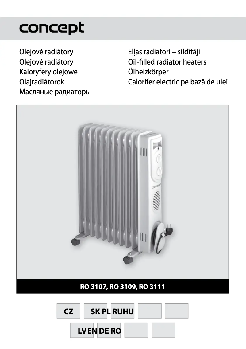 Page 1 de la notice Manuel utilisateur Concept RO-3109