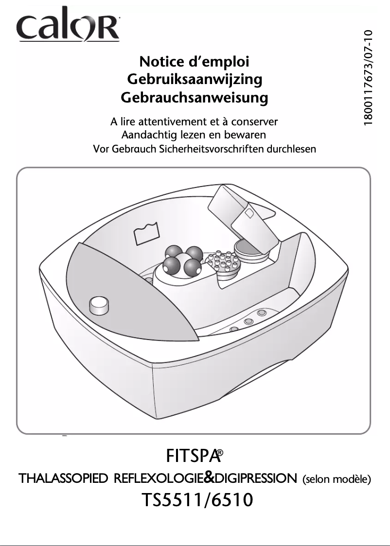 Page 1 de la notice Manuel utilisateur Calor Fitspa TS6510