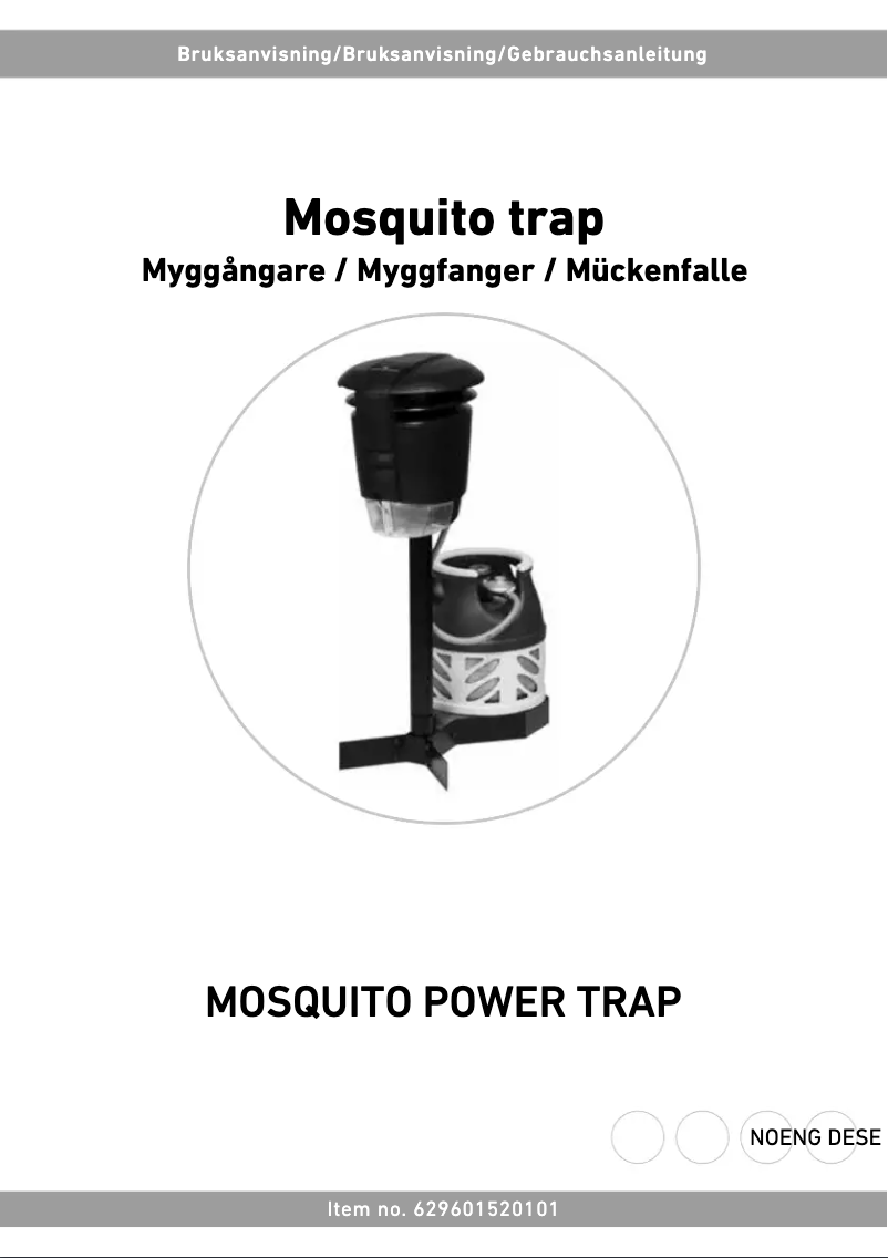 Page 1 de la notice Manuel utilisateur Rusta Mosquito Trap 629601520101