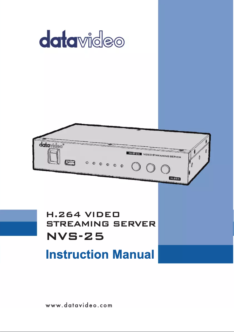Page n°1 - Manuel utilisateur DataVideo NVS-25