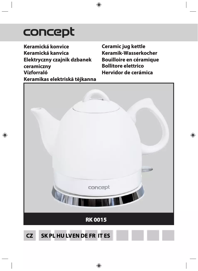 Page 1 de la notice Manuel utilisateur Concept RK0015