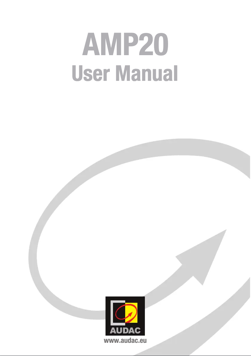 Image de la première page du manuel de l'appareil AMP20MK2