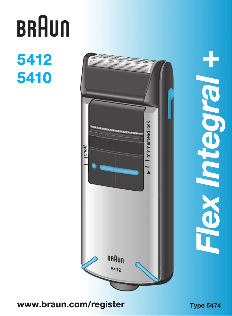 Page 1 de la notice Manuel utilisateur Braun Flex Integral+ 5410