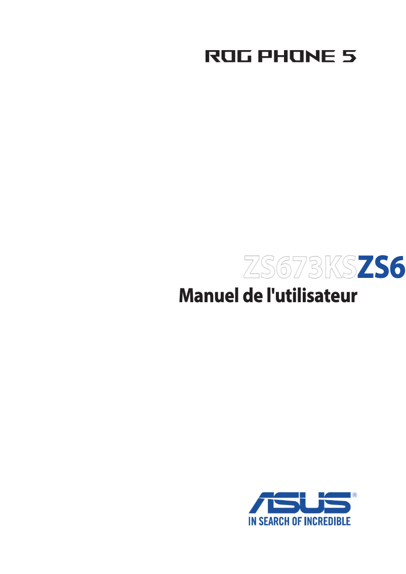 Imagen de la primera página del manual del dispositivo ROG Phone 5 Ultimate