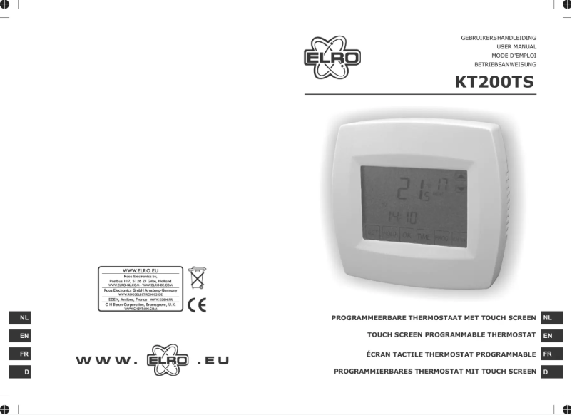 Page n°1 - Manuel utilisateur Elro KT200S