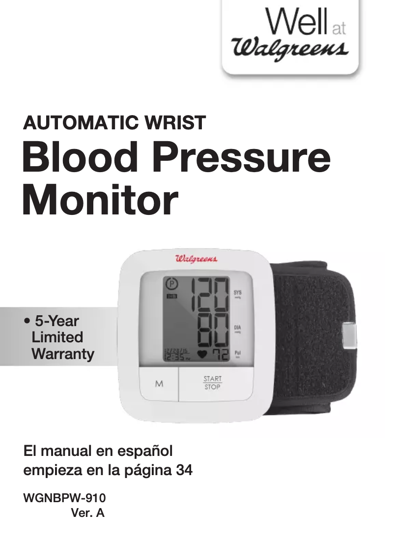 Image de la première page du manuel de l'appareil WGNBPW-910A