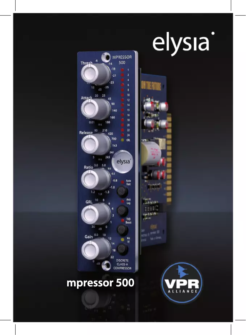 Página 1 del manual Manual de usuario Elysia mpressor 500