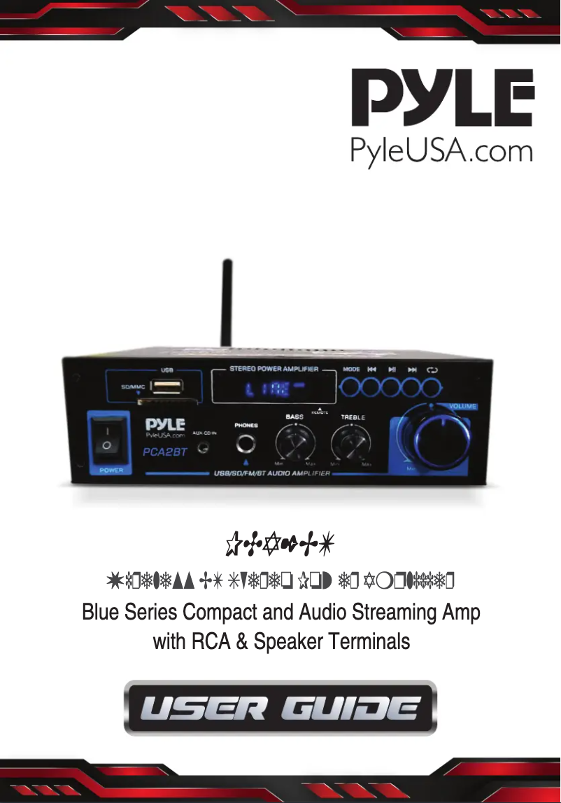 Página 1 del manual Manual de usuario Pyle PCA2BT