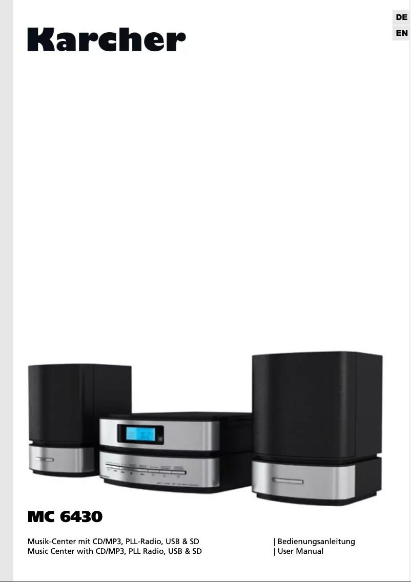 Página 1 del manual Manual de usuario Karcher Audio MC 6430