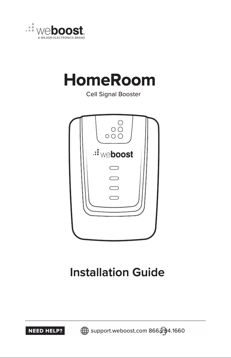 Page 1 de la notice Manuel utilisateur Wilson weBoost Home Room