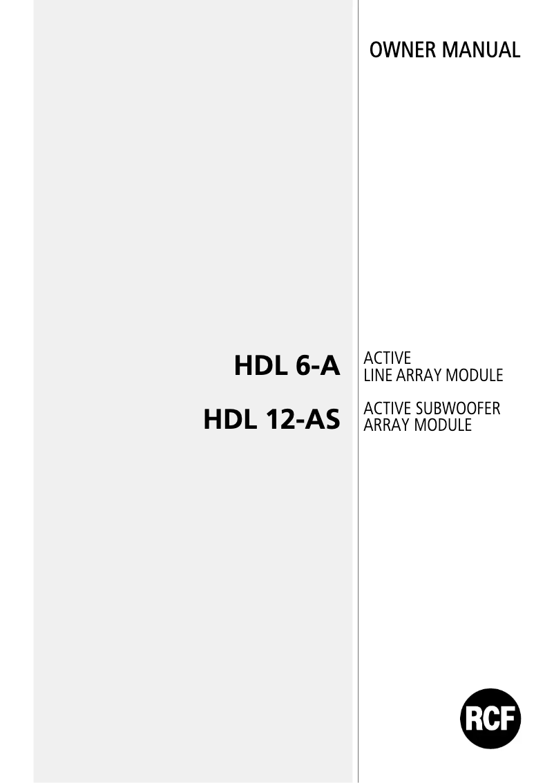 Image de la première page du manuel de l'appareil HDL 6-A