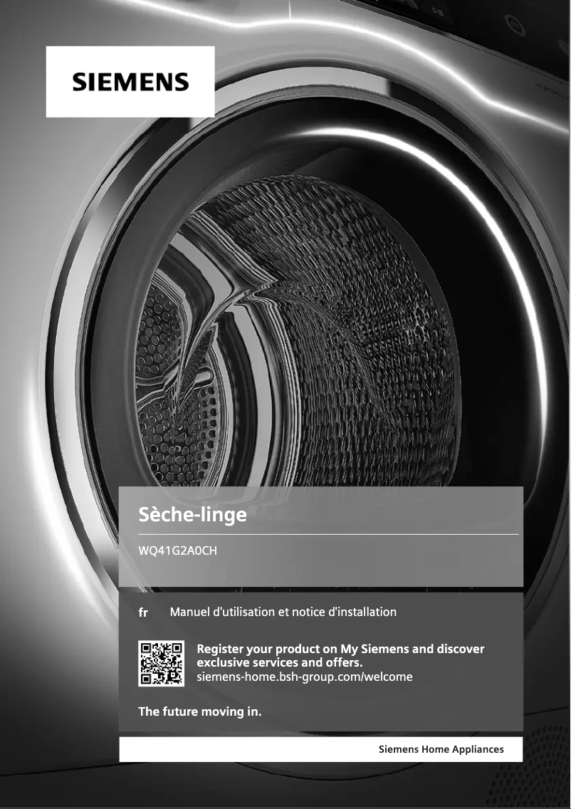 Page 1 de la notice Manuel utilisateur Siemens WQ41G2A0CH