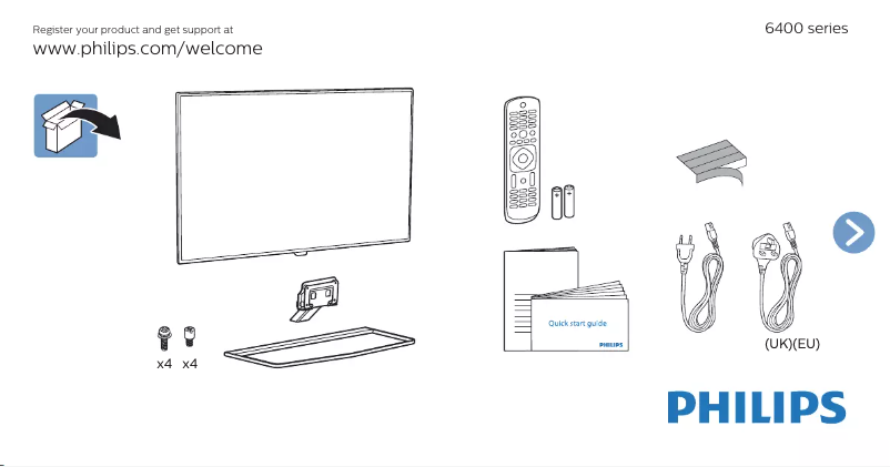 Image de la première page du manuel de l'appareil 6000 series 40PUK6400