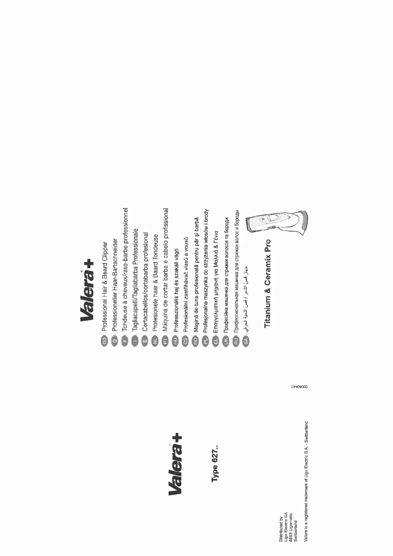 Image de la première page du manuel de l'appareil Titanium & Ceramix Pro 627