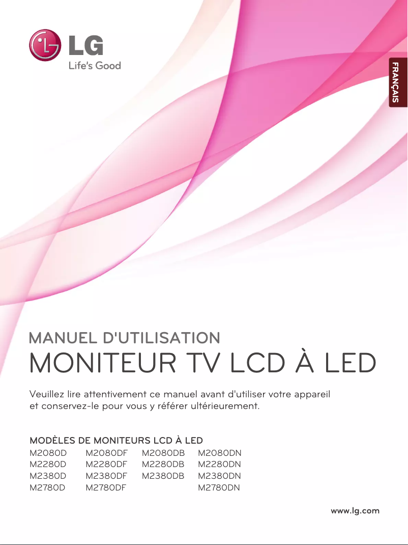 Page 1 de la notice Manuel utilisateur LG M2280D-PZ